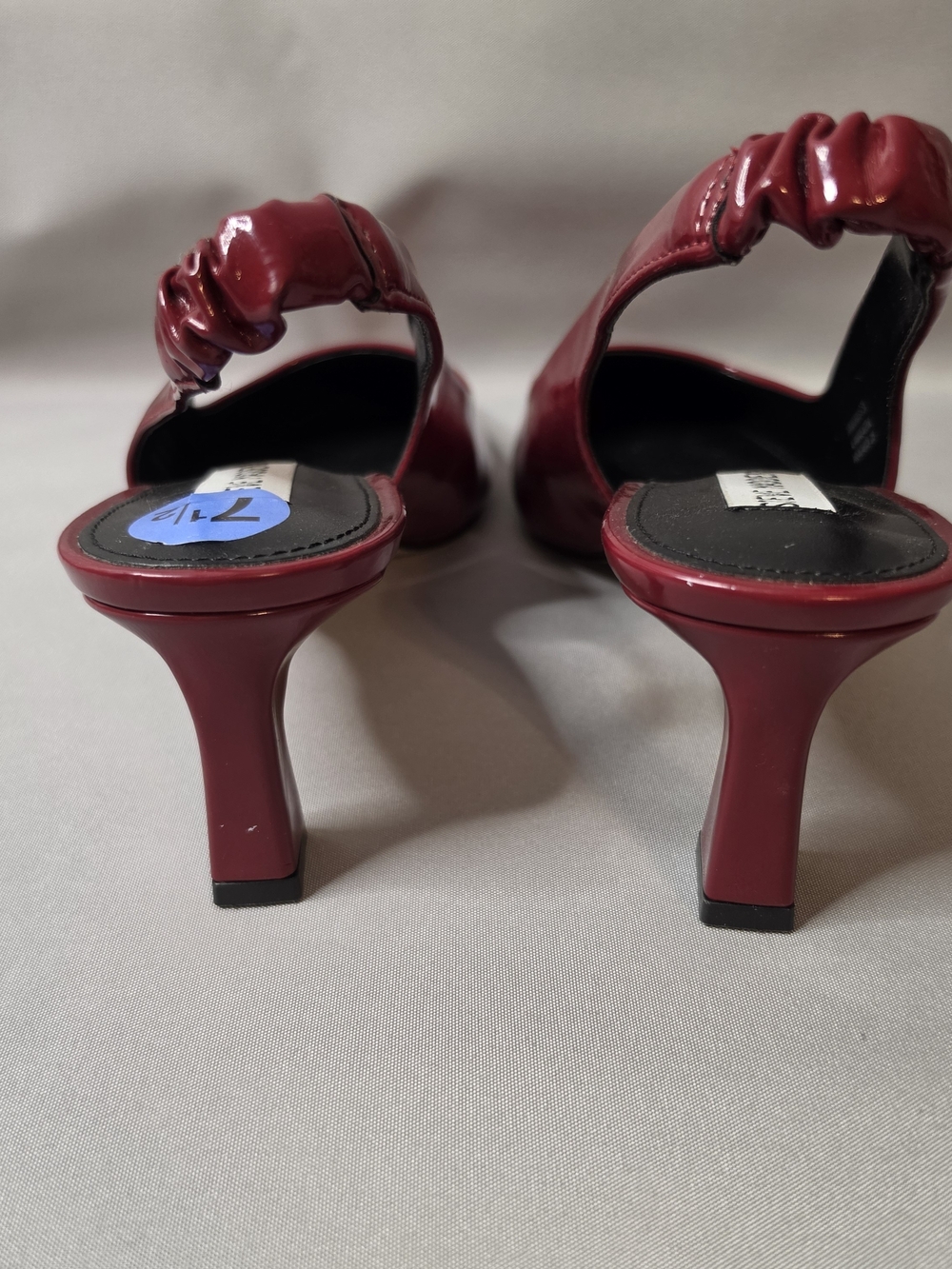 Steve Madden Burgundy Patent Slingback Pumps - Picture 4 of 4
